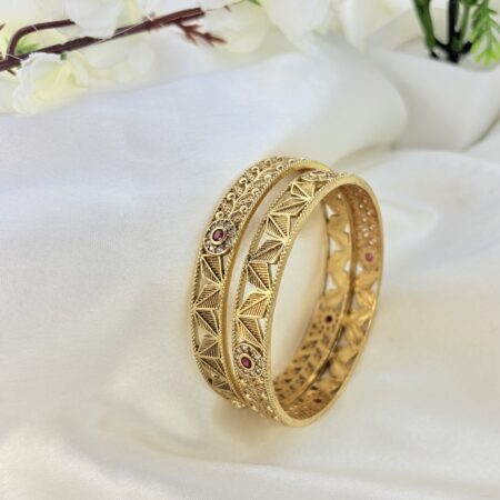 High gold matte bangles