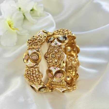 Mint eye rajwada bangles