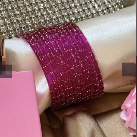 Rani RainDrop Pure Glass Bangles Set of 12