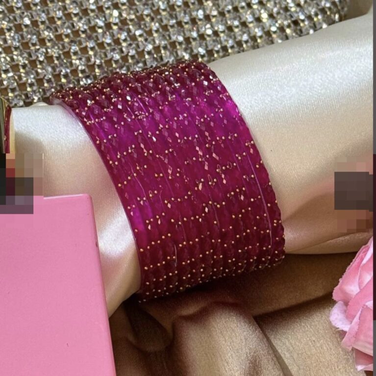 Rani RainDrop Pure Glass Bangles Set of 12