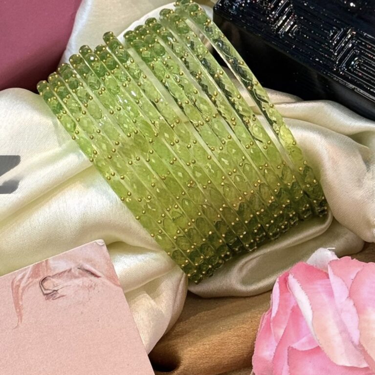 Pista RainDrop Pure Glass Bangles Set of 12