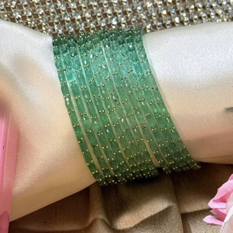 Santro RainDrop Pure Glass Bangles Set of 12