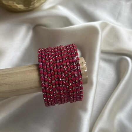 Starlit Harmony– Luxe Heart Glass Bangles