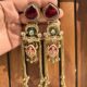 Ruby drop kashmiri earrings