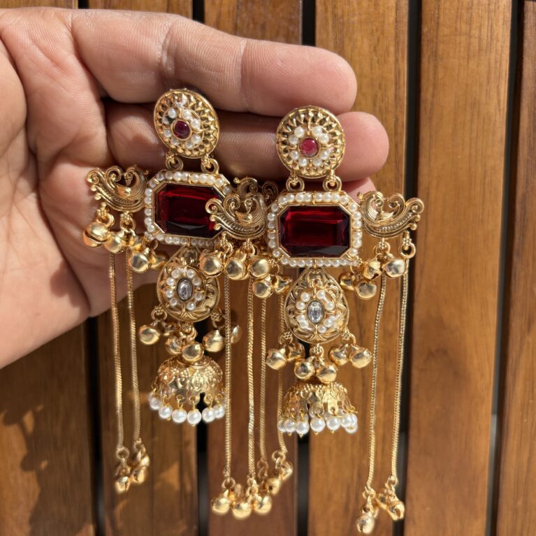Wing kashmiri earrings