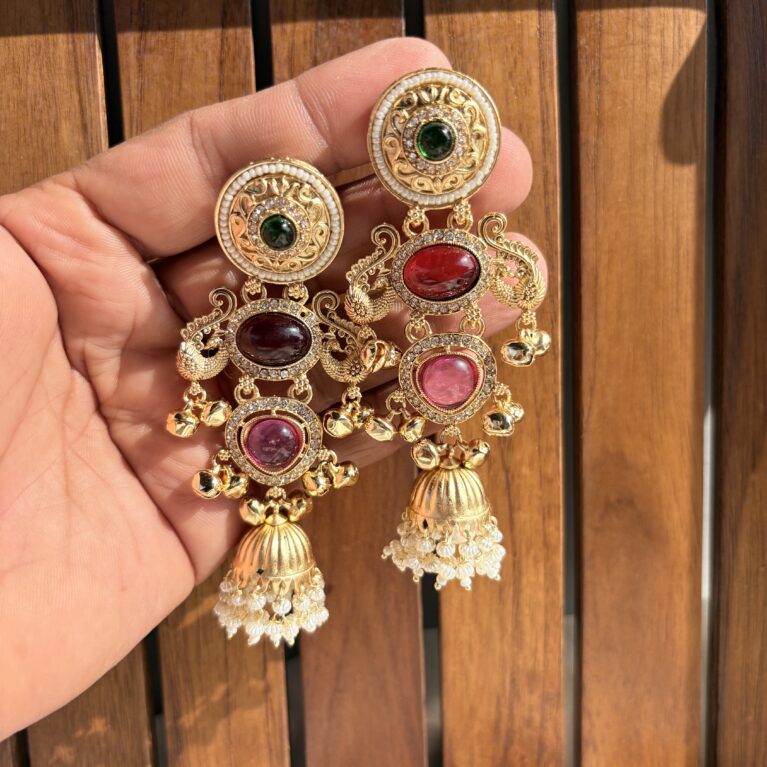 Kashmiri drop earrings