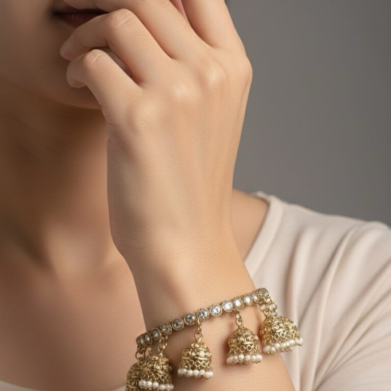 Classy 5 jhumka bangles(4pcs)