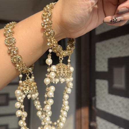 Classy pearl jhumka bangles