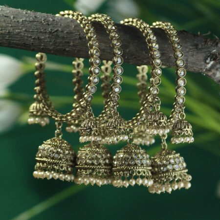 Classy polki jhumka bangles (4pcs)