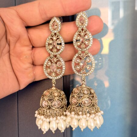 Rajwada beed jhumka earrings