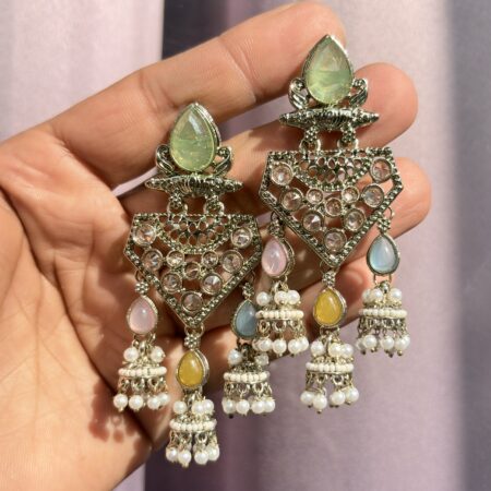 Polki mint earrings